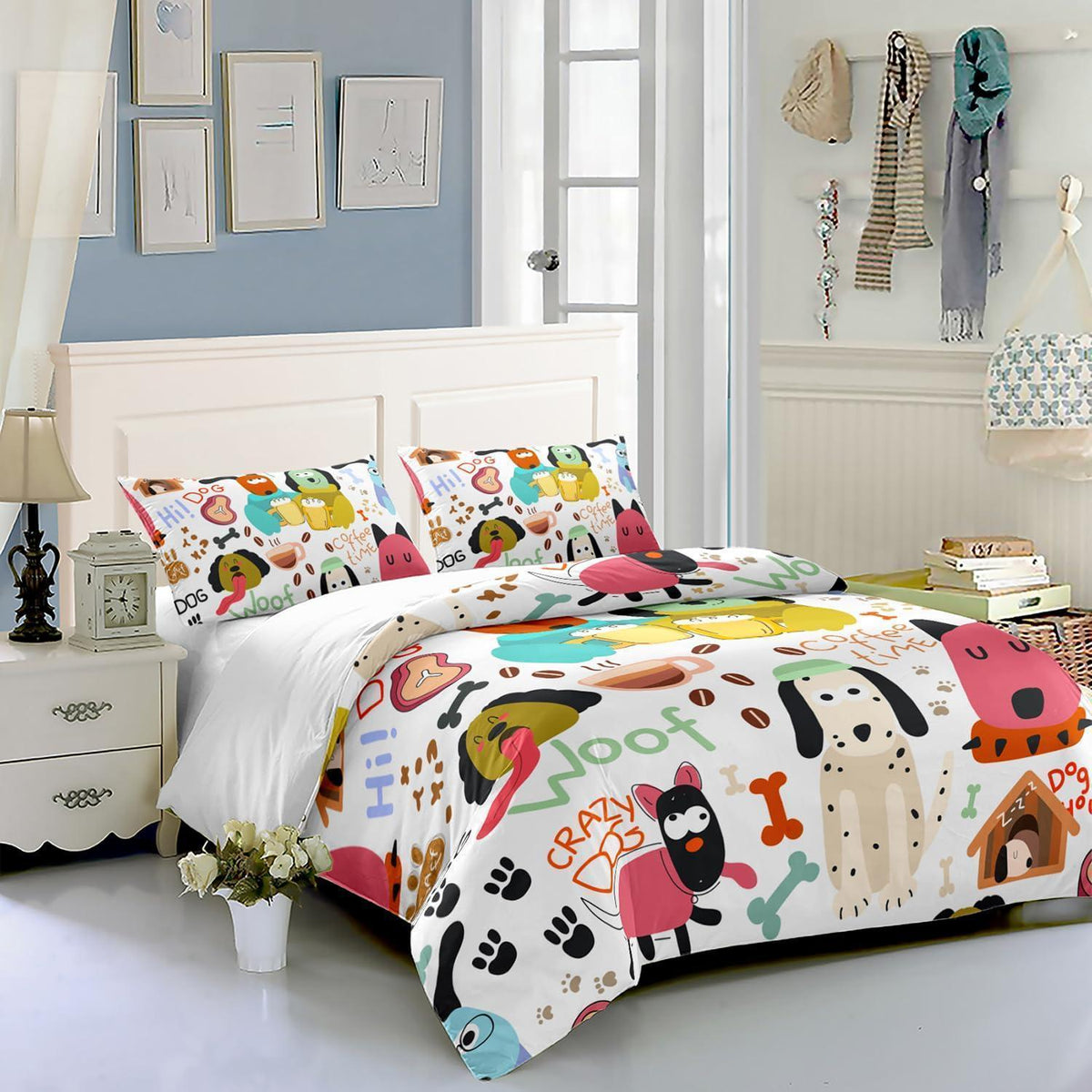 Welpen Bettwäsche Set 200x200cm – Cartoon Kinderbettwäsche
