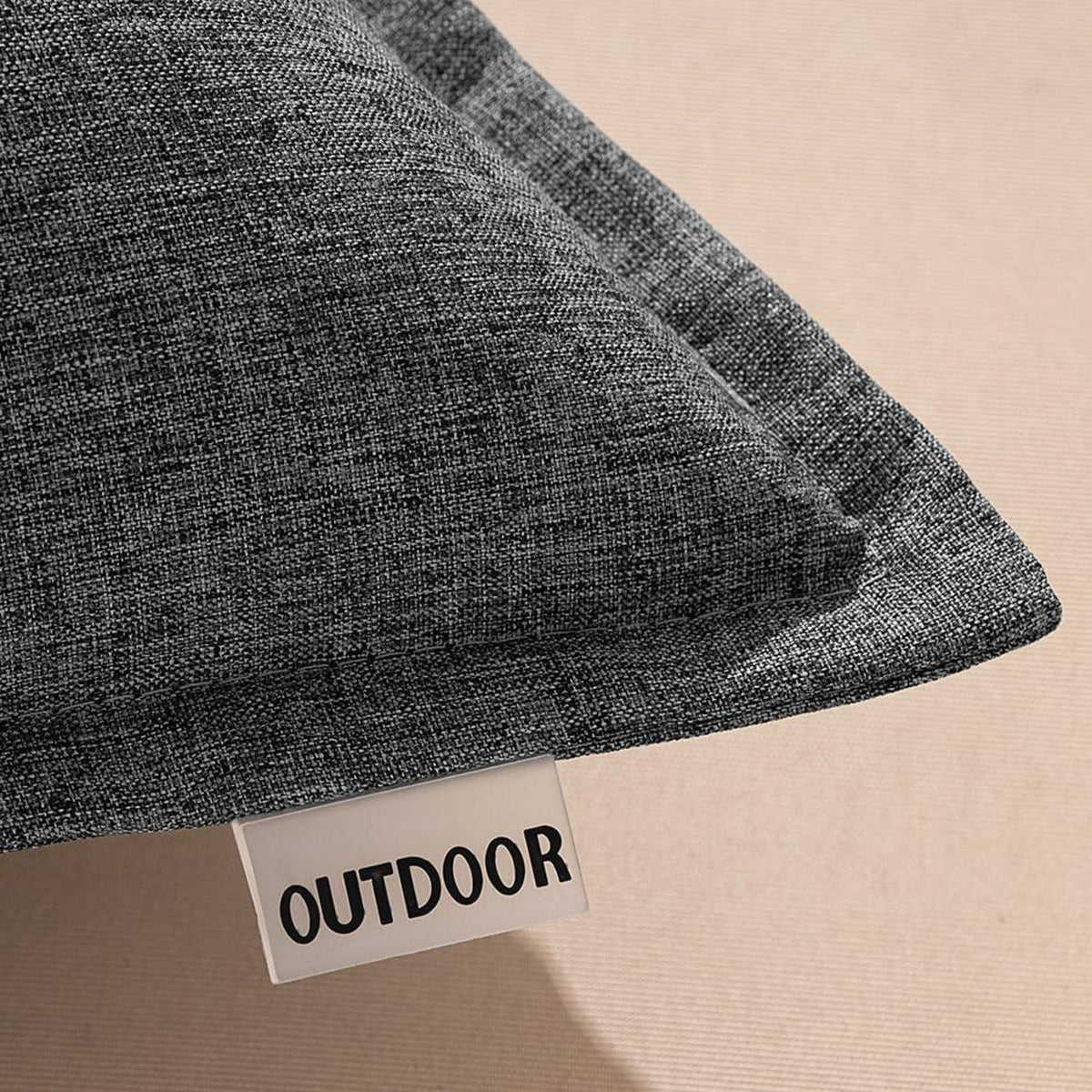 MIULEE Outdoor Kissen 2er Set Wetterfest 40x40cm Dunkelgrau