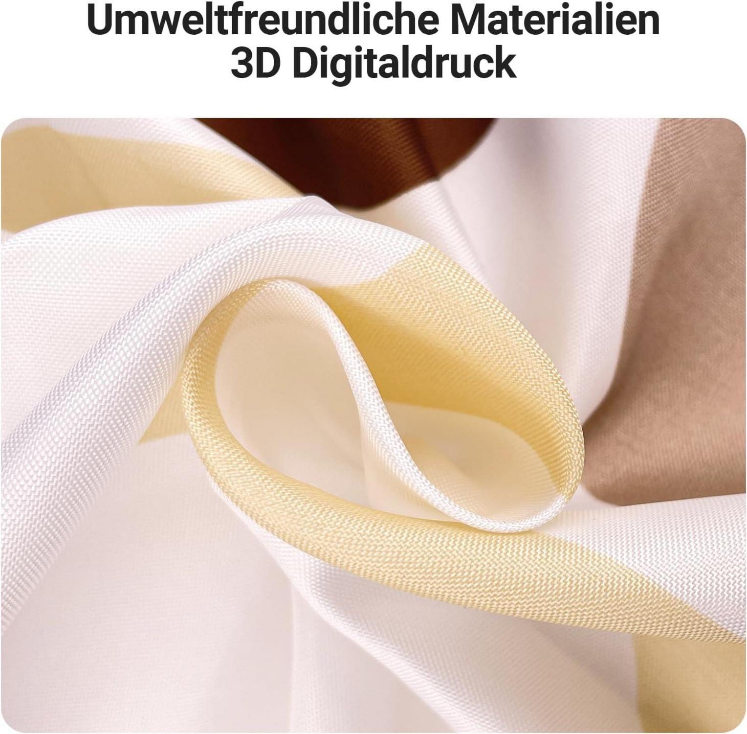 Duschvorhang Antischimmel Kamelfarbe Kreis Textil 150x200cm