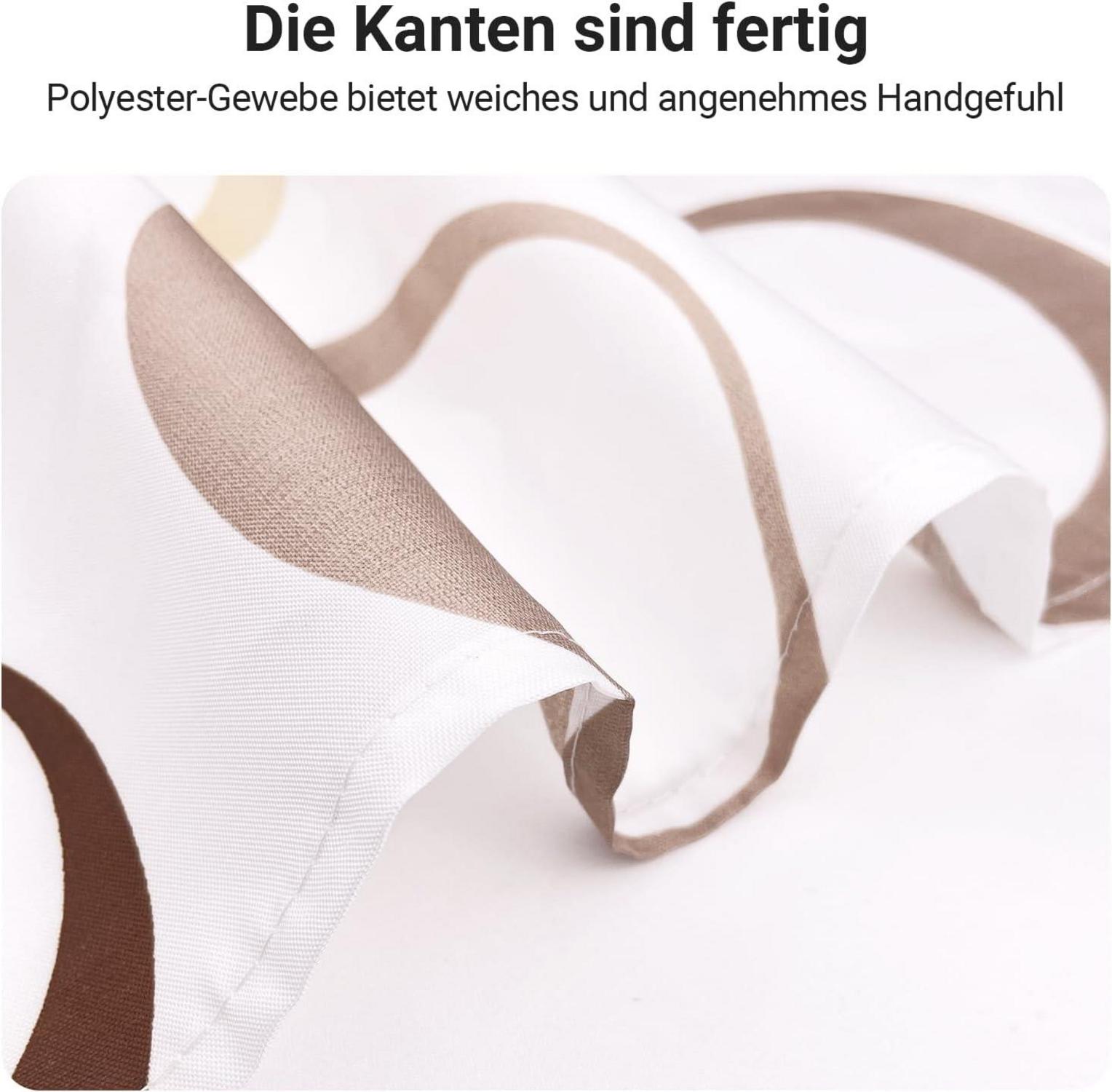 Duschvorhang 220x200 Kamelfarbe Kreis Textil Wasserabweisend 12 Ringe