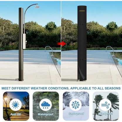 Abdeckhaube für Solardusche – Winterfest & Wasserdicht 245x30cm