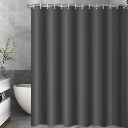 Duschvorhang Dunkelgrau 120x200cm Beschwert Saum Textil