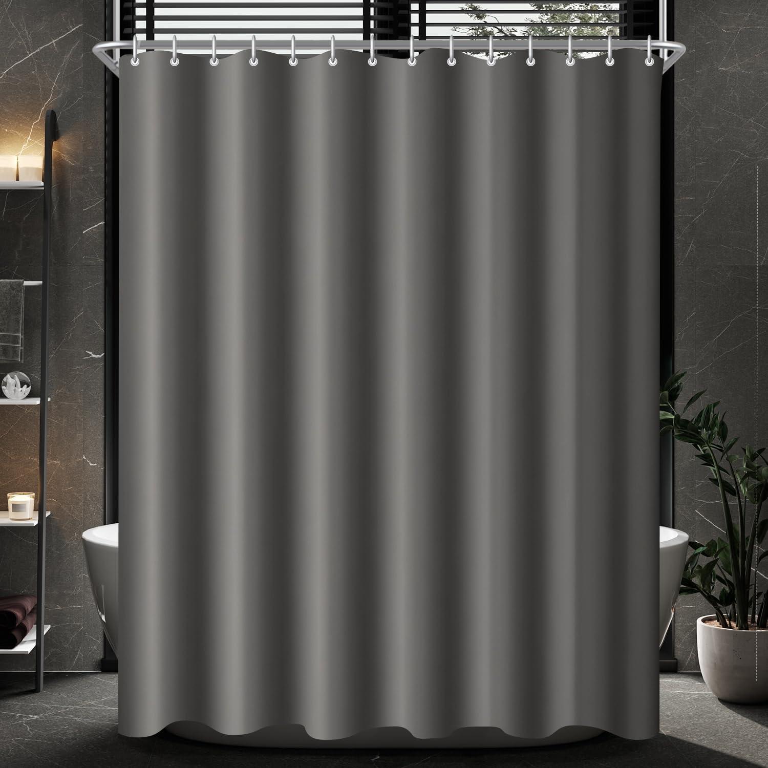 Antischimmel Duschvorhang Dunkelgrau 280x200cm Polyester