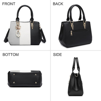 Miss Lulu Handtasche Damen Mittelgroß Farbblock Schultertasche elegantes Design