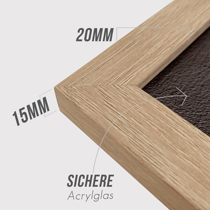 Bilderrahmen 40x60cm Holz Natur Fotorahmen Collage Set 3er Beige