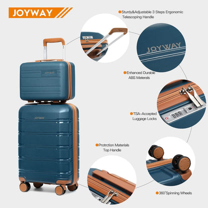Joyway Kofferset 3-teilig Hartschale 4 Rollen TSA-Schloss