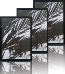 Schwarze Bilderrahmen Set A2 Holz Fotorahmen 3er Set Din A2