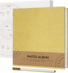 Selbstklebendes Fotoalbum 10x15 Leinen Hochzeit Gelb