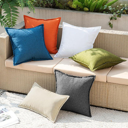 Sofakissen Outdoor 40x40 cm Wasserfest Dunkelgrau 2er Set