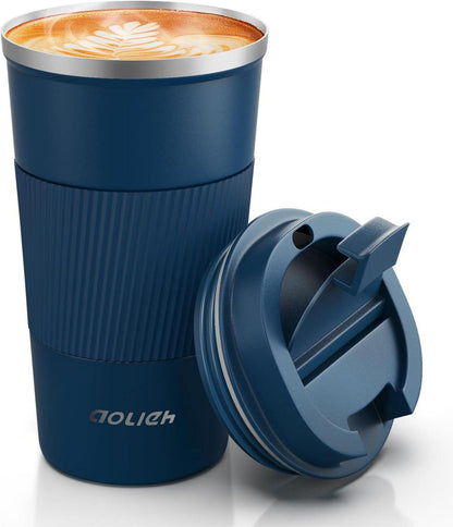 Isolierbecher Edelstahl Thermobecher Auslaufsicher Marineblau