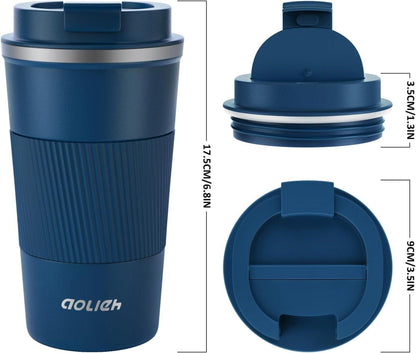 Aolieh Thermobecher Edelstahl Kaffeebecher Auslaufsicherer Deckel 510ml