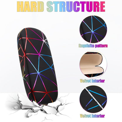 3er Set Brillenetui Hardcase Marmor Design für Damen Brillen