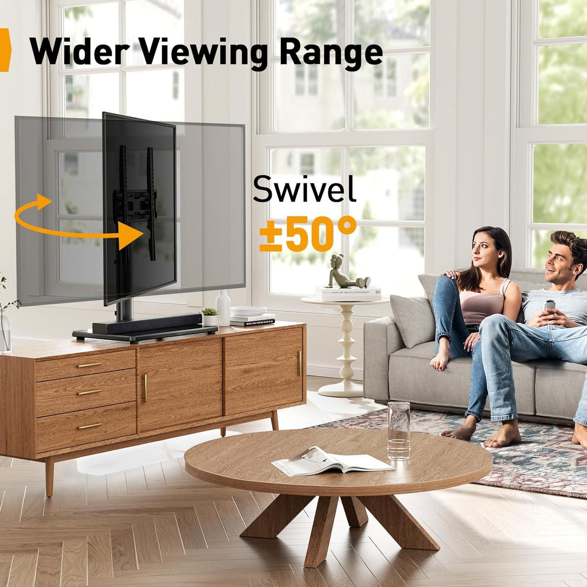 TV Standfuss Schwenkbar für 24-55/60 Zoll Fernseher VESA