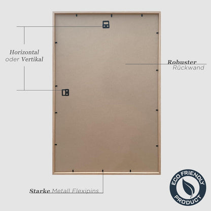 Holzrahmen A2 Bilderrahmen 42x59.4cm Eiche Set 2er