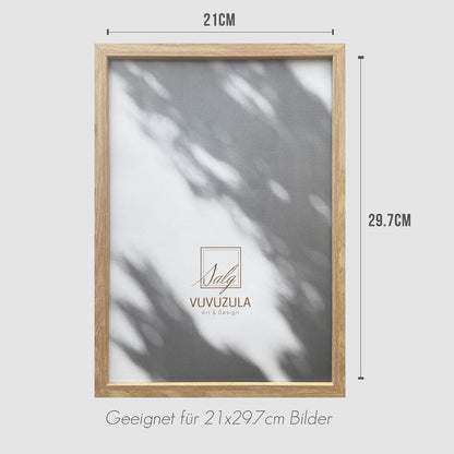 Bilderrahmen A4 Holzrahmen 21x30cm Fotorahmen Eiche 3er Set MDF Rahmen