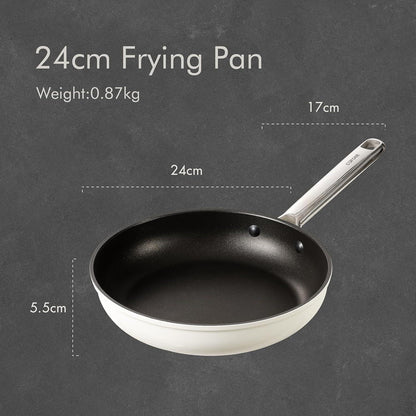 Antihaft Bratpfanne Edelstahl 24 cm Ofenfest Induktion