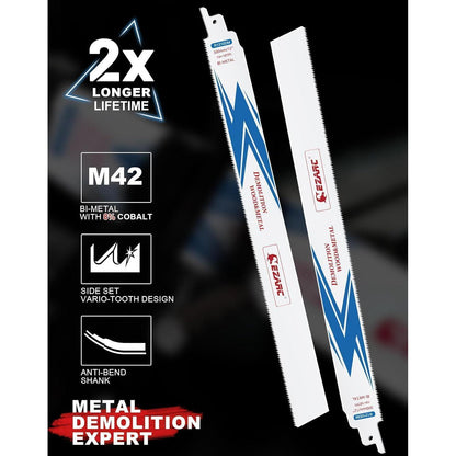 25tlg Säbelsägeblätter 300mm Bi-Metall für Metall & Stahl