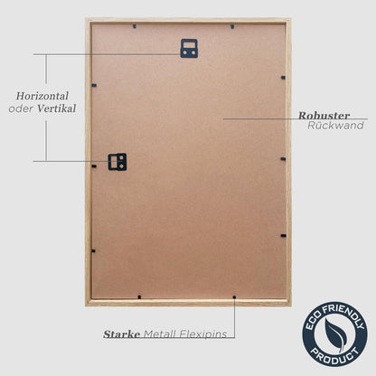 Bilderrahmen A3 Holz 3er Set Fotorahmen Eiche 30x42cm