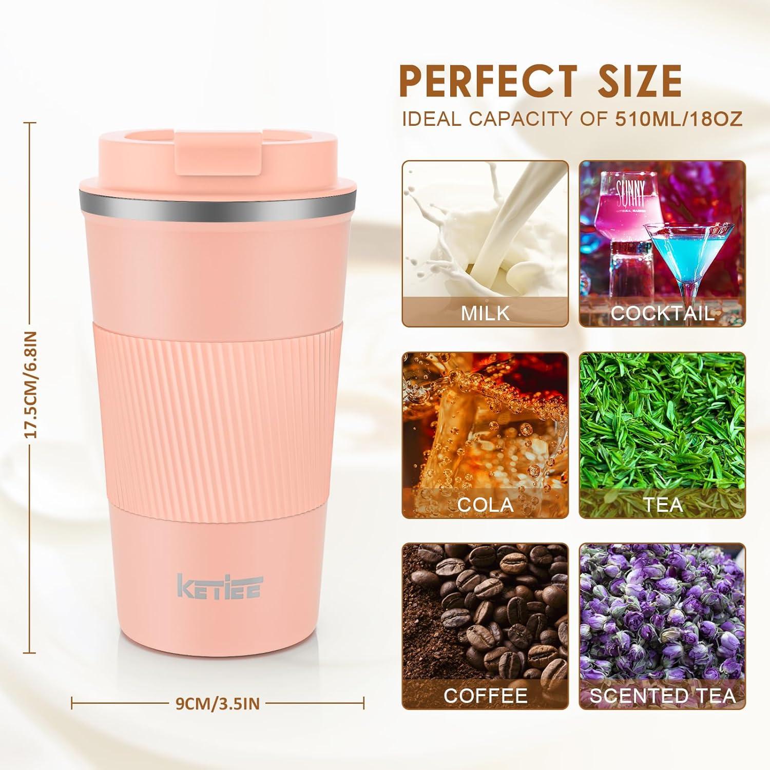 Thermobecher to go 510ml Kaffeebecher Thermo Orange Isolierbecher