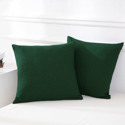 ATsense 2er Set Kissenbezug 80x80cm Wald Grün Baumwolle Reißverschluss OEKO-TEX