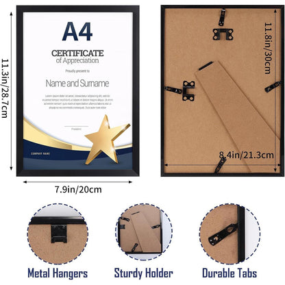 Bilderrahmen A4 18er-Set Wand Tisch Collagen Geschenk Schwarz