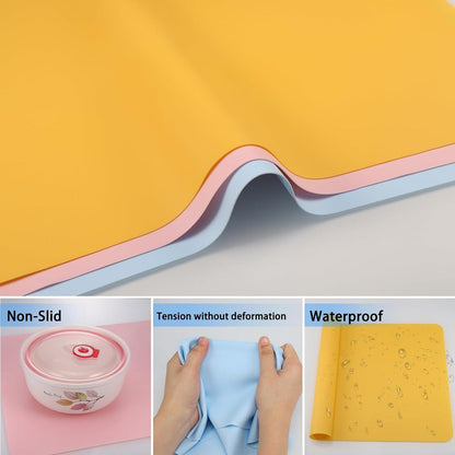 Silikonmatte 3er Set Bastelunterlage 40x30cm Malunterlage Kinder DIY