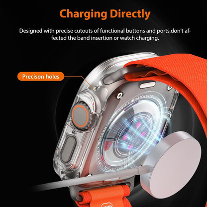 2 Stück Hard Hülle Apple Watch Ultra 2 49mm, Kratzfest PC Glas