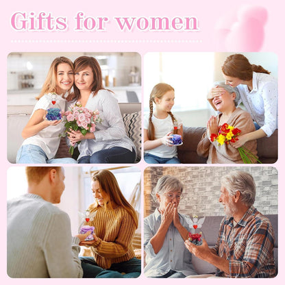 Ewige Rose Engel Figur Geschenkbox Blau Violett