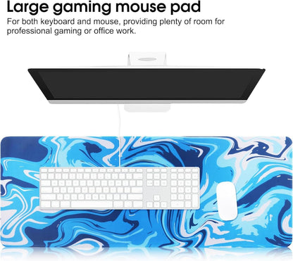 Gaming Mauspad XXL 800x300x3mm Blau - Rutschfeste Unterlage
