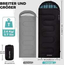 Outdoor Schlafsack KingCamp Warmer Deckenschlafsack 3-4