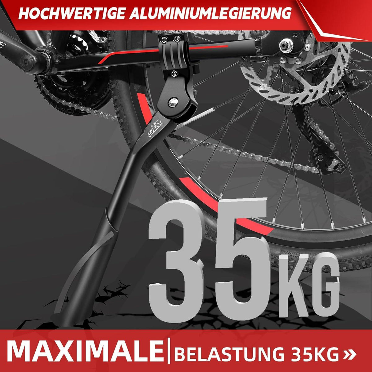 FORTRY Fahrradständer Höhenverstellbar 24-29 Zoll Bis 35 kg Traglast