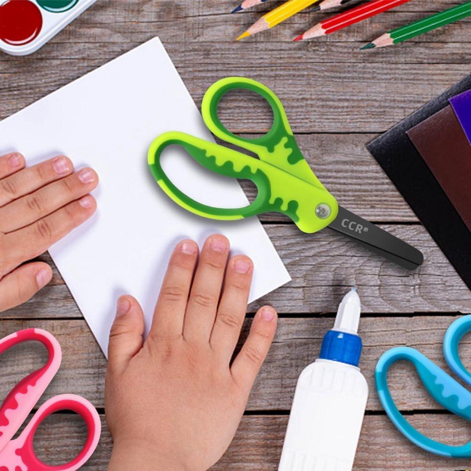 Kinderschere 5er-Set Vorschulschere Schwarz Beschichtet 13,5 cm Scissors Set