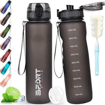 Sport Trinkflasche 1L Auslaufsicher BPA Frei für Outdoor & Camping