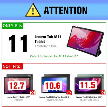 Hülle für Lenovo Tab M11 11 Zoll Tablet, PU Leder