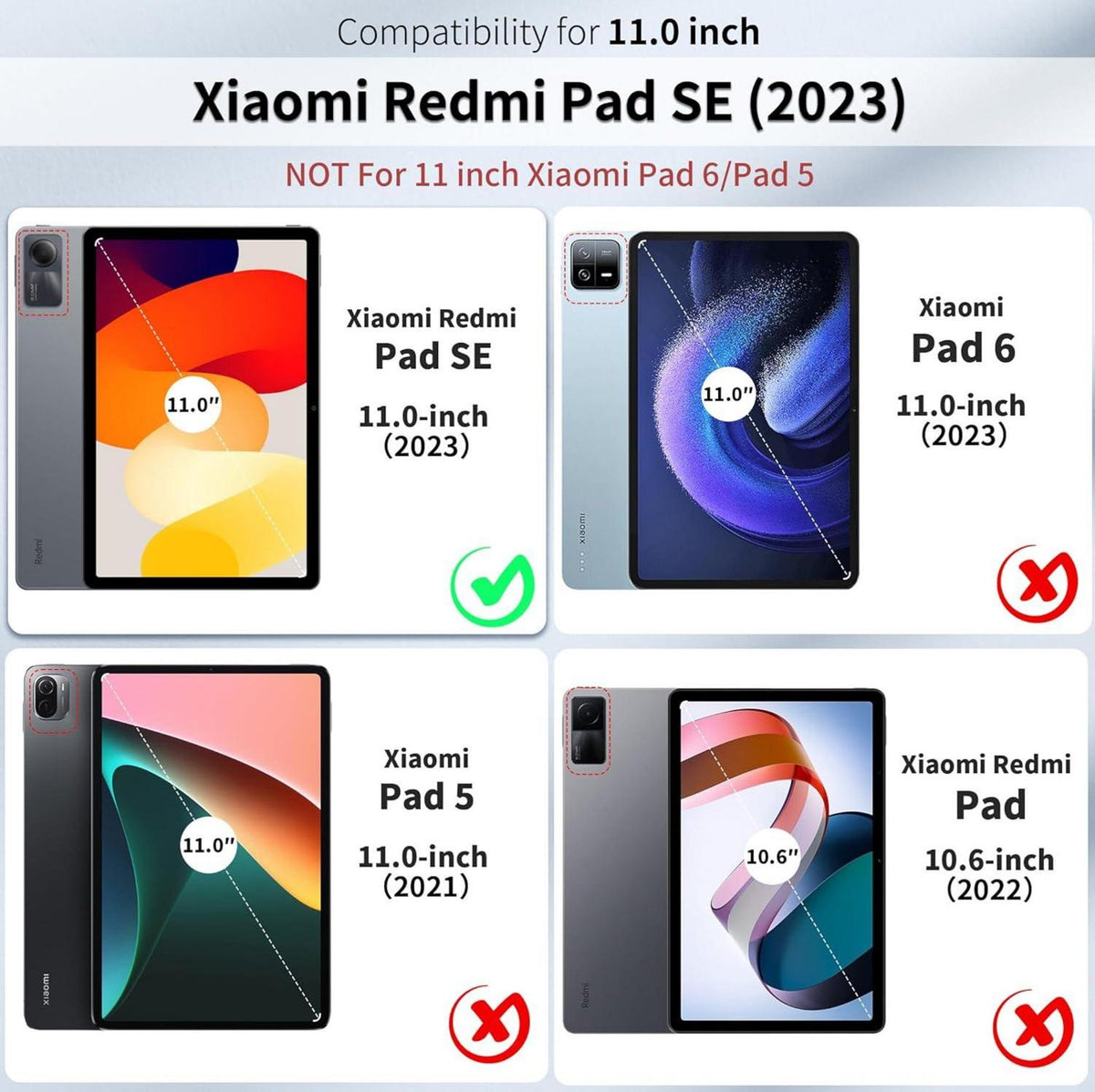 EasyAcc Xiaomi Redmi Pad SE 2023 11 Zoll Schutzhülle Blau