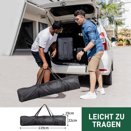 3x3m Faltpavillon wasserdicht & UV-Schutz 50+ mit 4 Seitenteilen