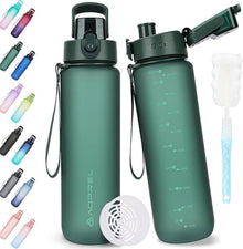 Trinkflasche 1 Liter BPA-frei Tritan Sport Auslaufsicher Grün