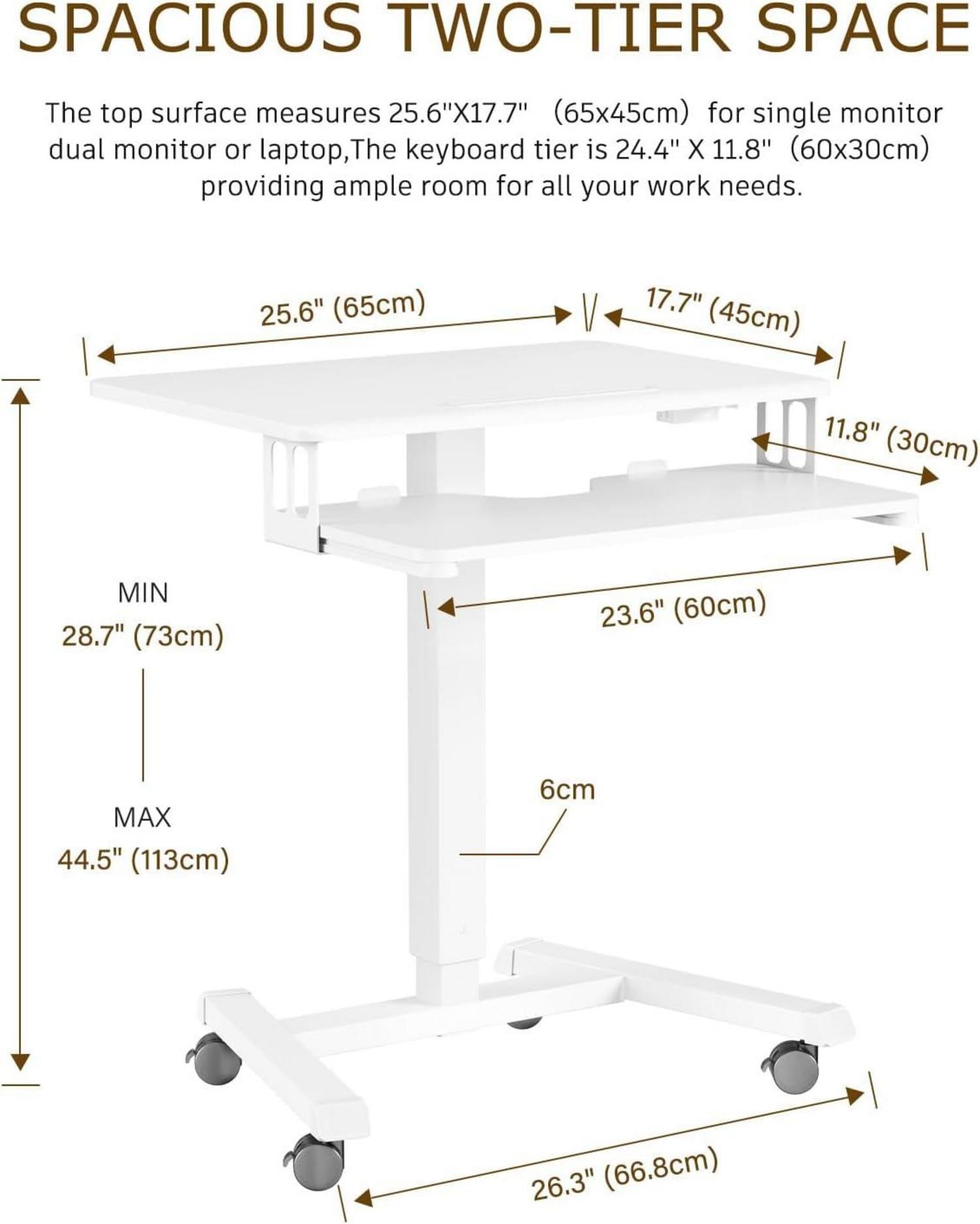Höhenverstellbarer Stehpult Laptoptisch 65x45cm