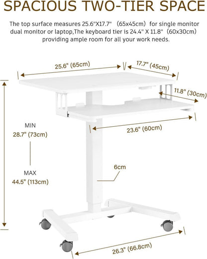 Höhenverstellbarer Stehpult Laptoptisch 65x45cm