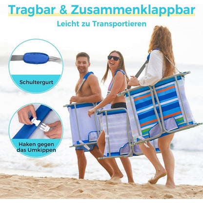 Klappbare Sonnenliege mit Lesefenster, 5-Position, Leicht