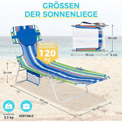 Faltbare Sonnenliege mit
