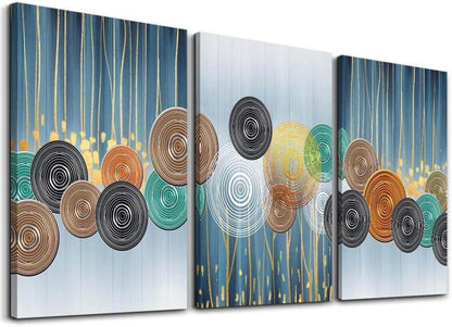 Abstrakte Kreise Leinwand Wandkunst Modern 40x30cm