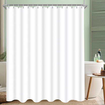 Duschvorhang Antischimmel Textil 280x200cm Reinweiß wasserabweisend