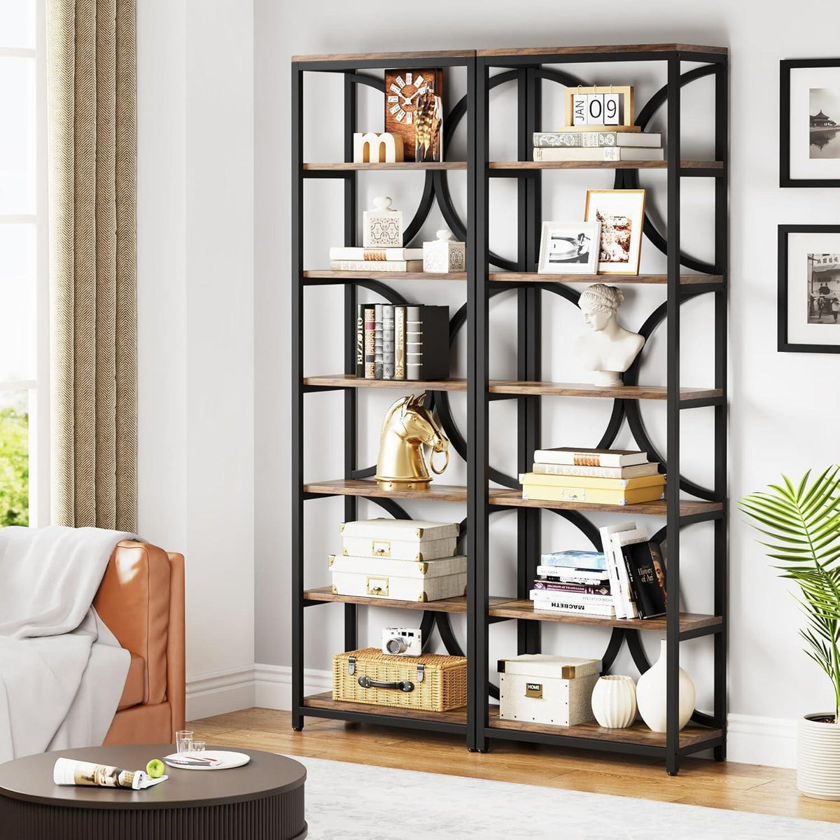6-Ebenen Bücherregal Industrie Design 200cm
