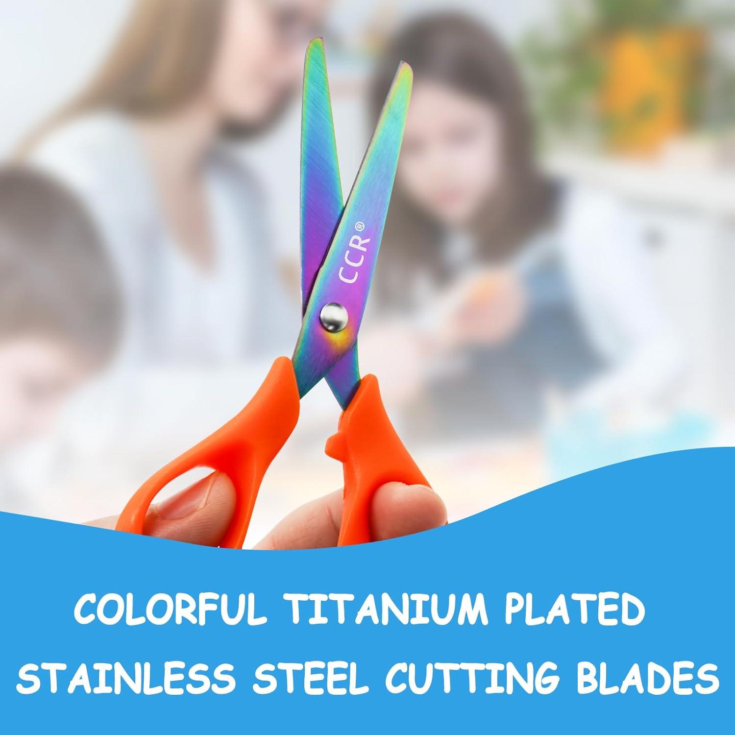 Linkshänder Kinderschere Titan 13cm 3 Stück für Basteln & Schneiden