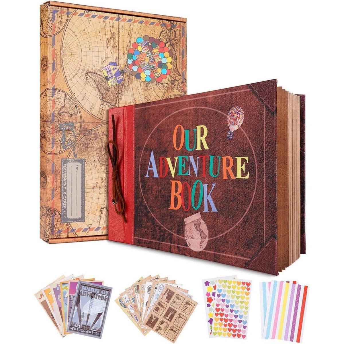 Fotoalbum "Our Adventure Book" 80 Seiten | Reise & Erinnerungen in Lederoptik