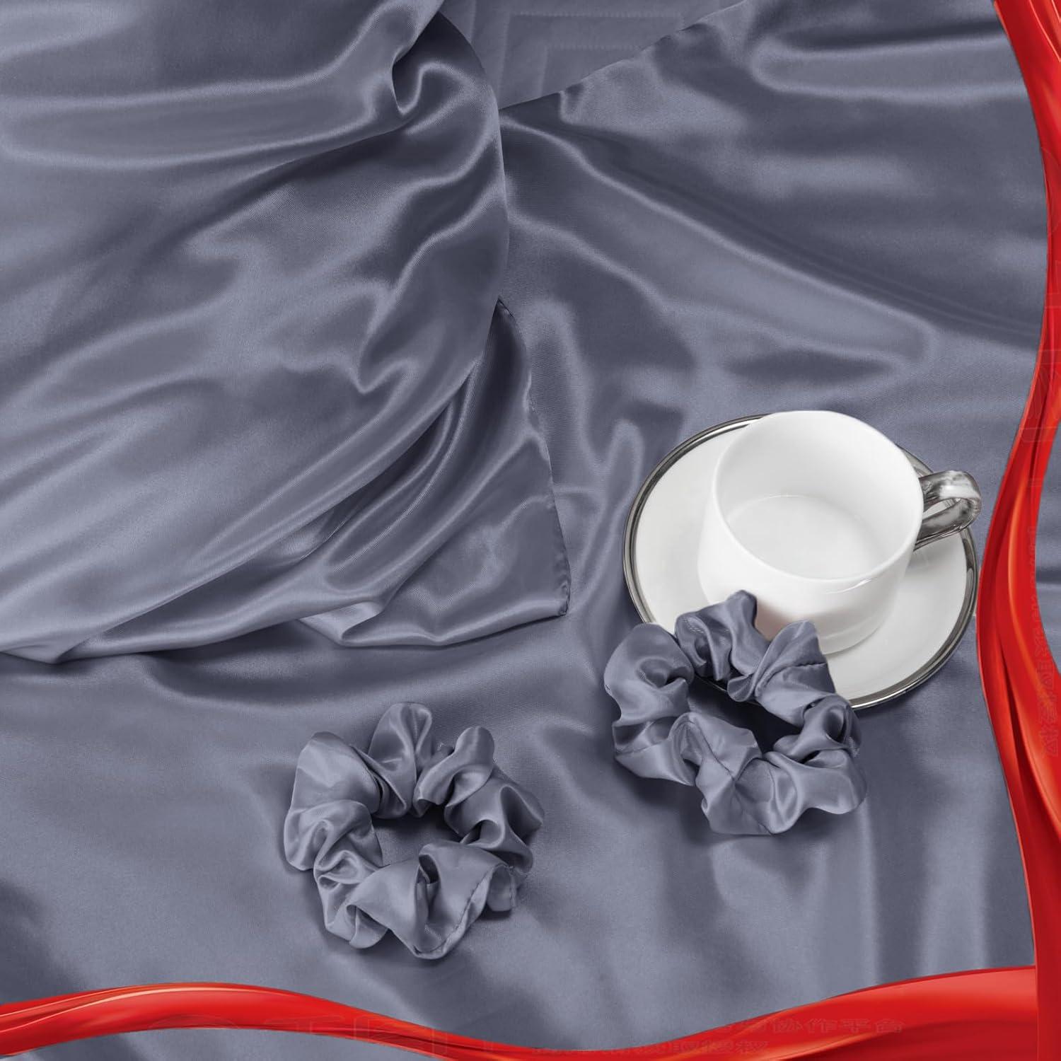 Satin Kissenbezug 50x80 Blau Violett 2er