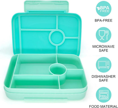 Brotdose Kinder mit Fächern 1050ml Auslaufsicher Bento-Box Jausenbox