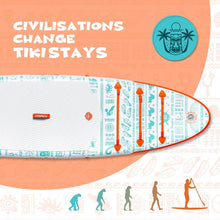 Aufblasbares SUP Board mit Zubehör, TIKI Muster