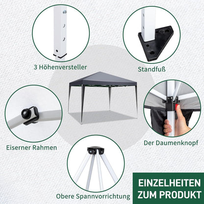 3x3m Faltpavillon – Stabil, Wasserdicht & UV-Schutz